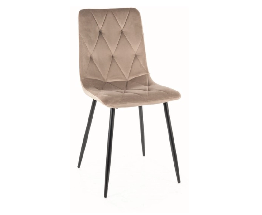 Scaun Tom velvet bej deschis