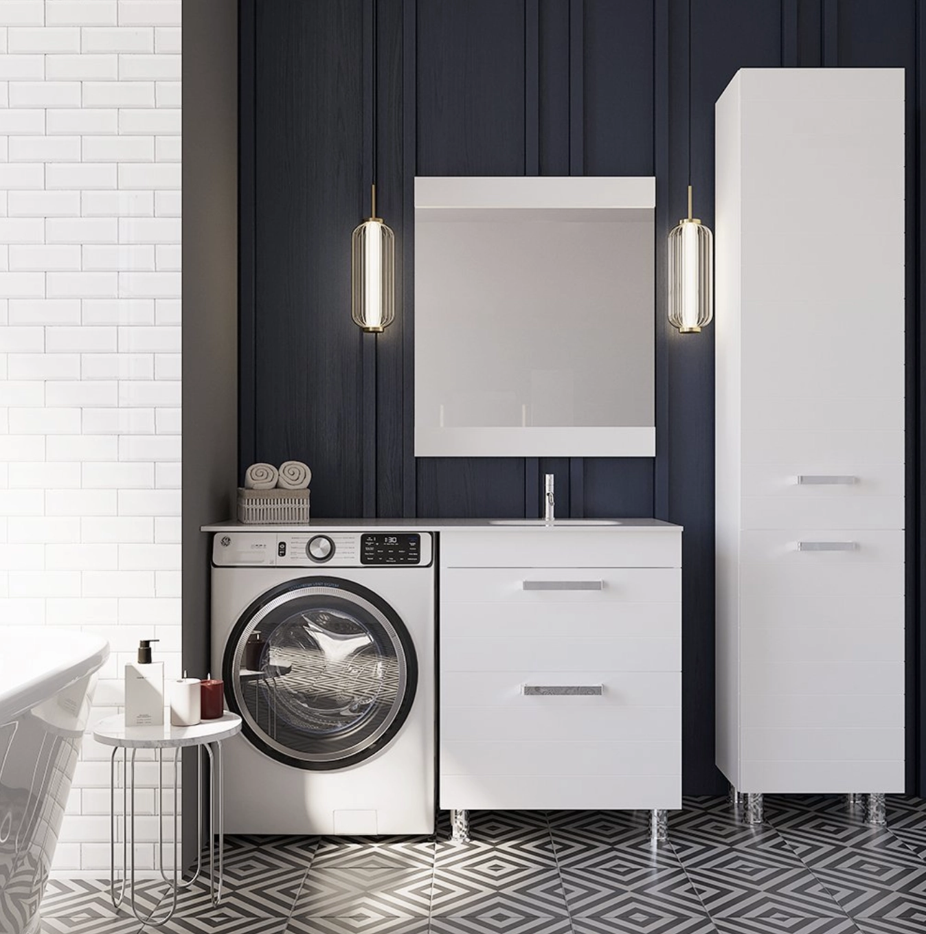 Шкаф под умывальник Limoj 125 white R 1511679 