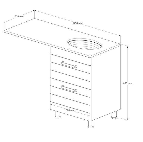 Mobilier pentru baie Limoj 125 white R 1511679 