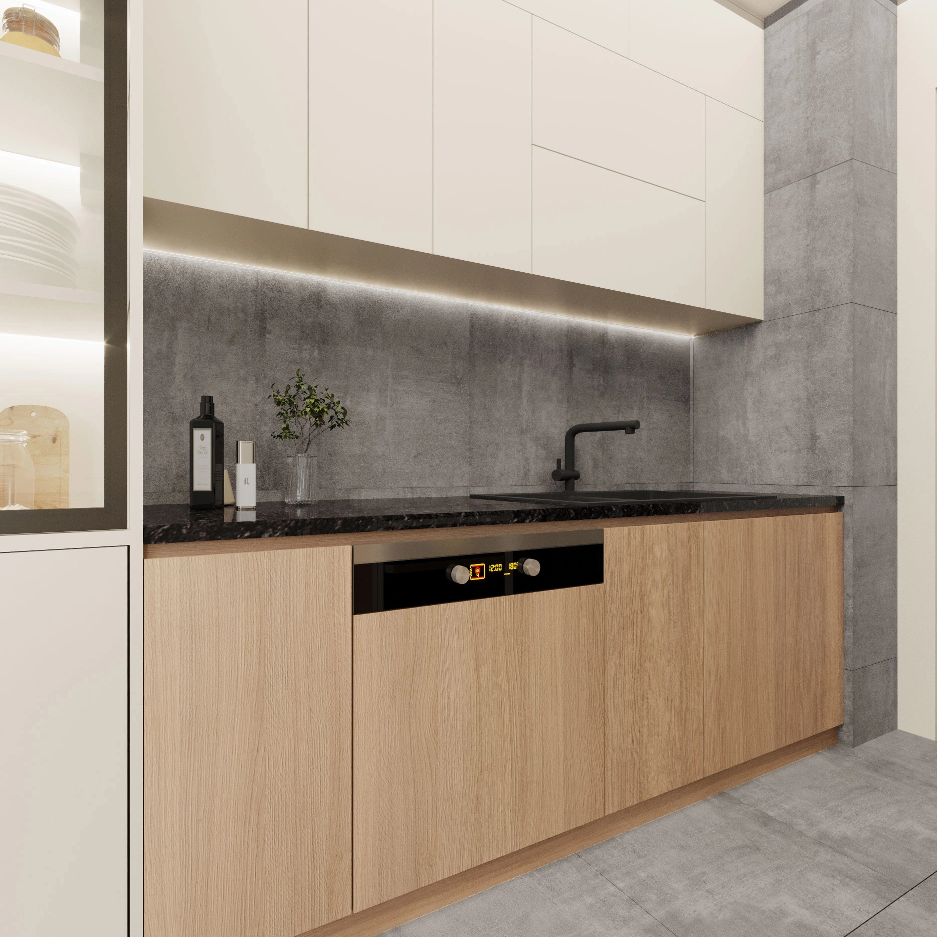 Плитка Cement 60x120 anthracite 