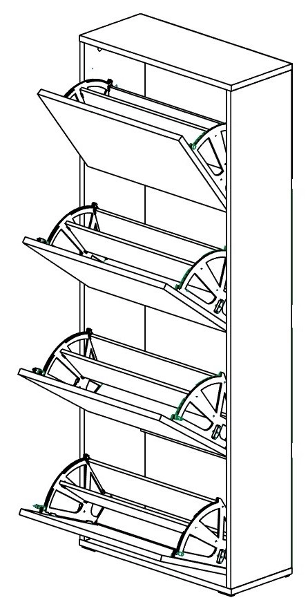 Обувница ML-3 крафтовый белый