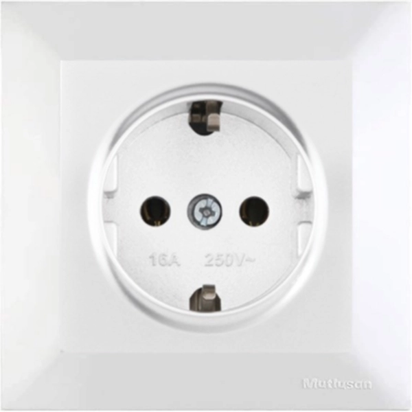 Priza Mutlusan Candela 2P+E alb 10511