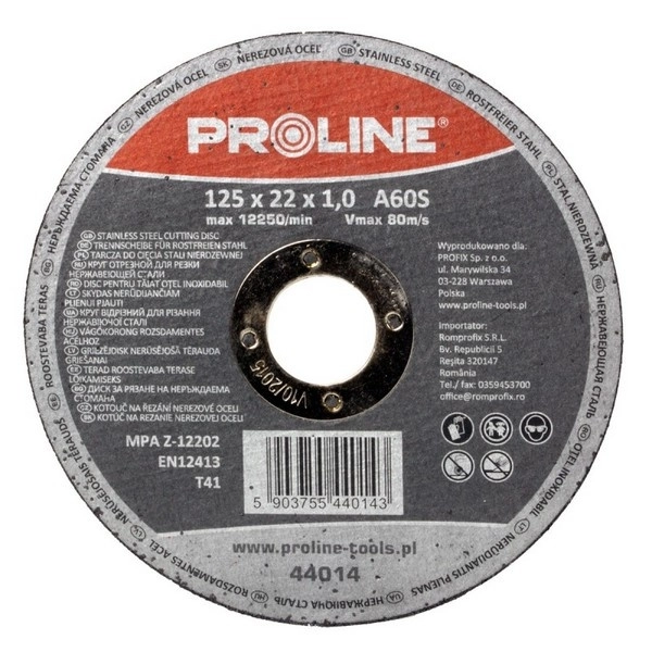 Диск по металлу Proline 125x1.2x22mm