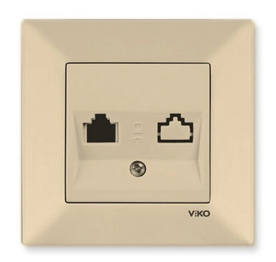 Priză p/telefon Viko Meridian RJ11 Crem 95970213