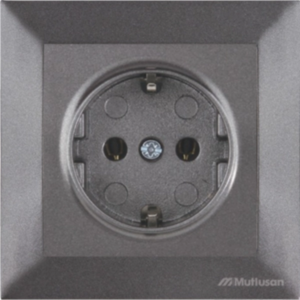 Priza Mutlusan Candela 2P+E 16A black 7184