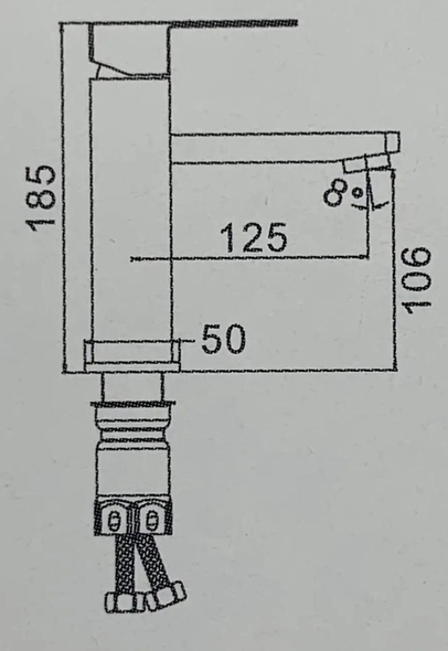 Baterie Frap F 10802 lavoar Inox 0307