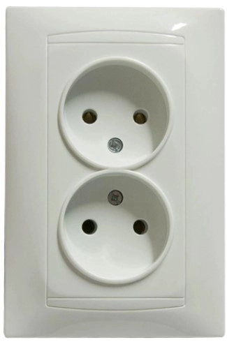 Priză dublă 16A IP20 jasmin alb Elmos 9206-56