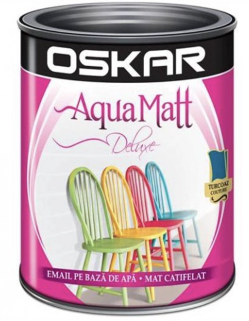 Vopsea Oskar Aqua Matt 0.6L gri scandinav