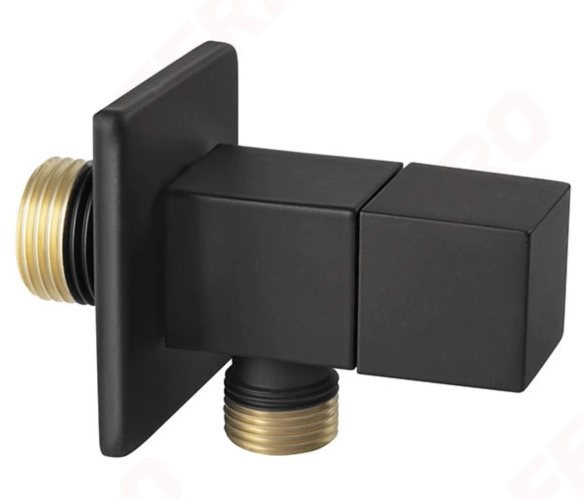 Угловой кран Ferro 1/2*1/2 Quadro Black Z294-BL 7468 