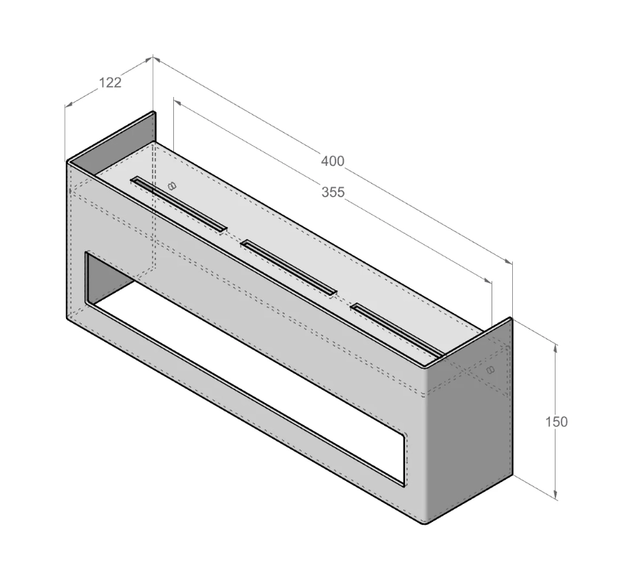 Suport cu raft Daske  Keyka ADH TR/K-1055W-A alb