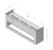 Suport cu raft Daske Keyka ADH TR/K-1055W-A alb