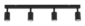 Люстра TK Lighting Top black 4 GU10 6177