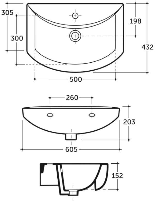 Lavoar Keramin Palermo 60 alb 1c 