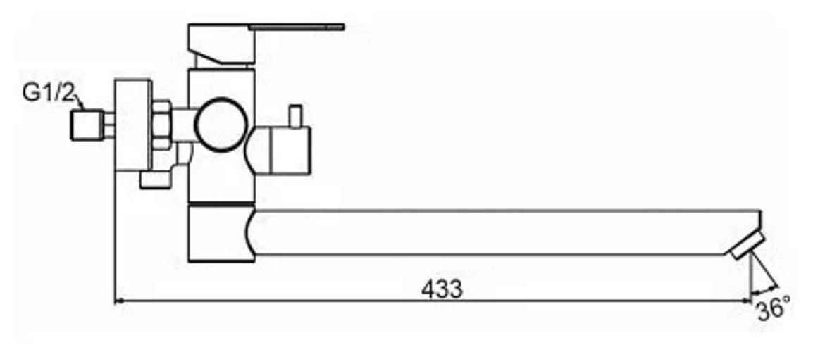 Смеситель для ванны Frap F 22801-6 0296