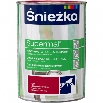 Эмаль Sniezka Supermal 0.8l красный