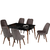 Set masă extensibilă cu 6 scaune Kelebek ES-631, 80x130