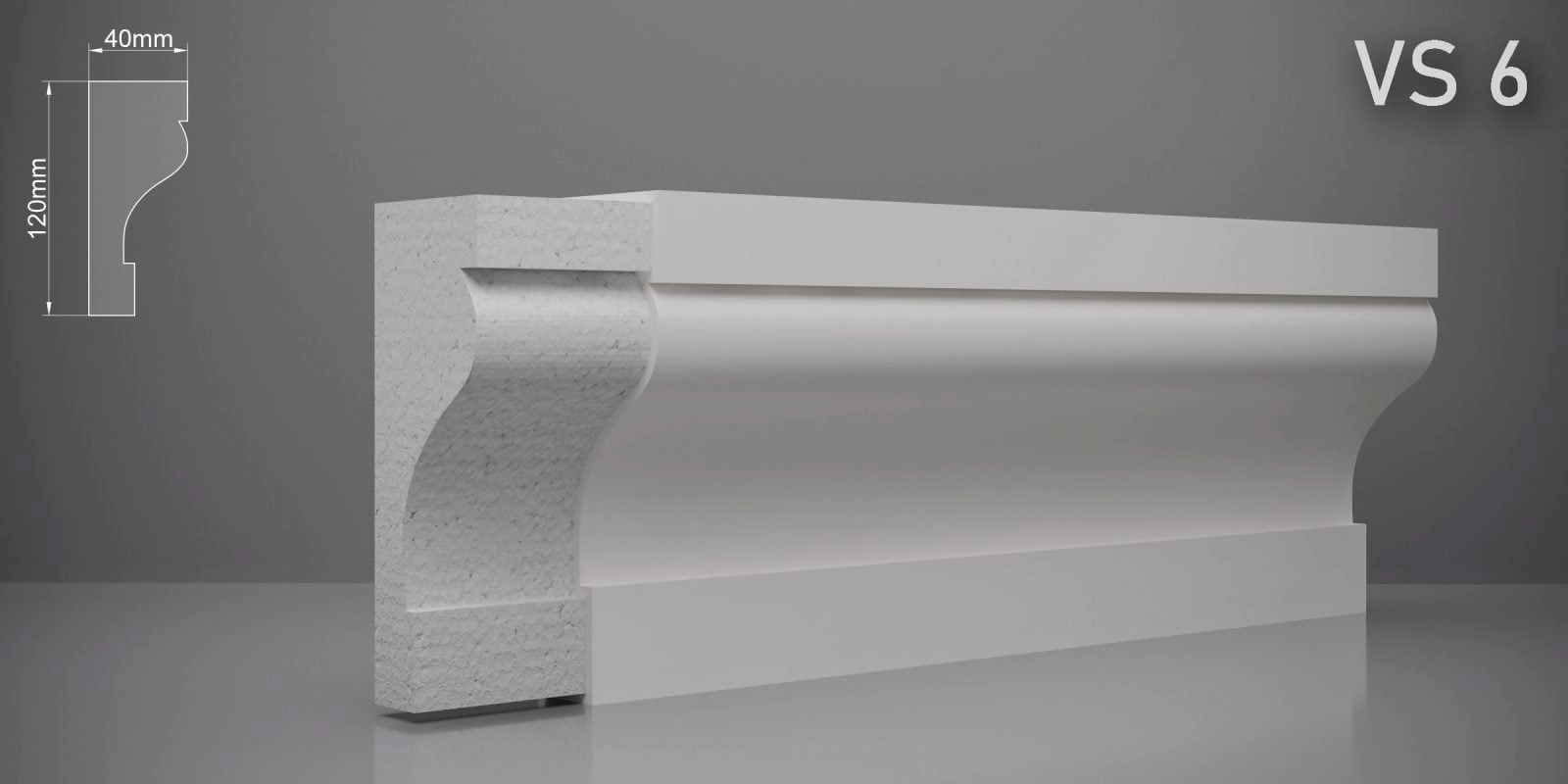 Декоративный пояс VS6 120x40мм