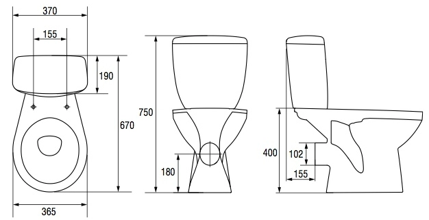 Унитаз Cersanit Mito 100568 