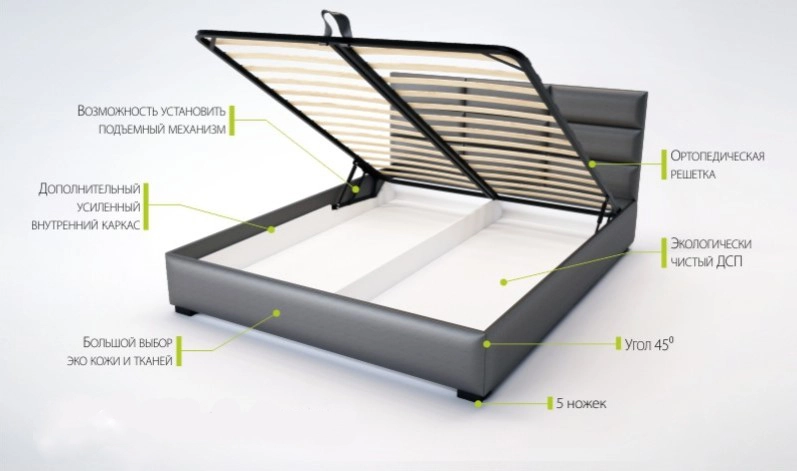 Кровать Indart Kubo 02