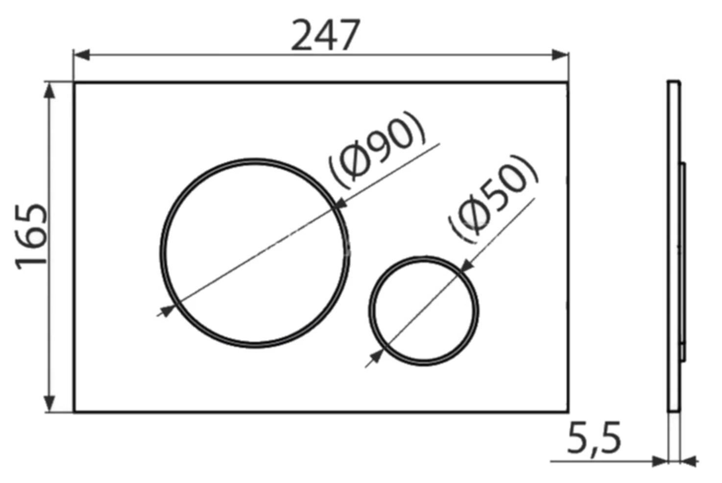 Клавиша смыва Alcaplast M672 100262 