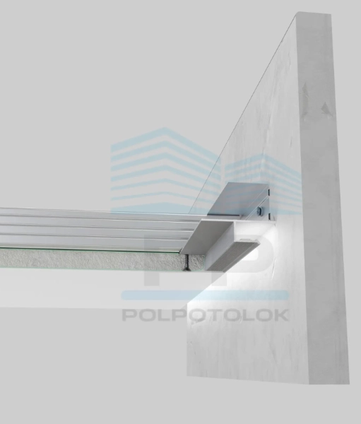 Профиль теневого шва алюминиевый LHV10B PP 2500mm 