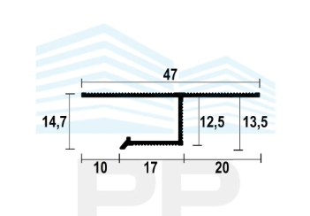 Profil aluminiu LHV10B PP 2500mm 