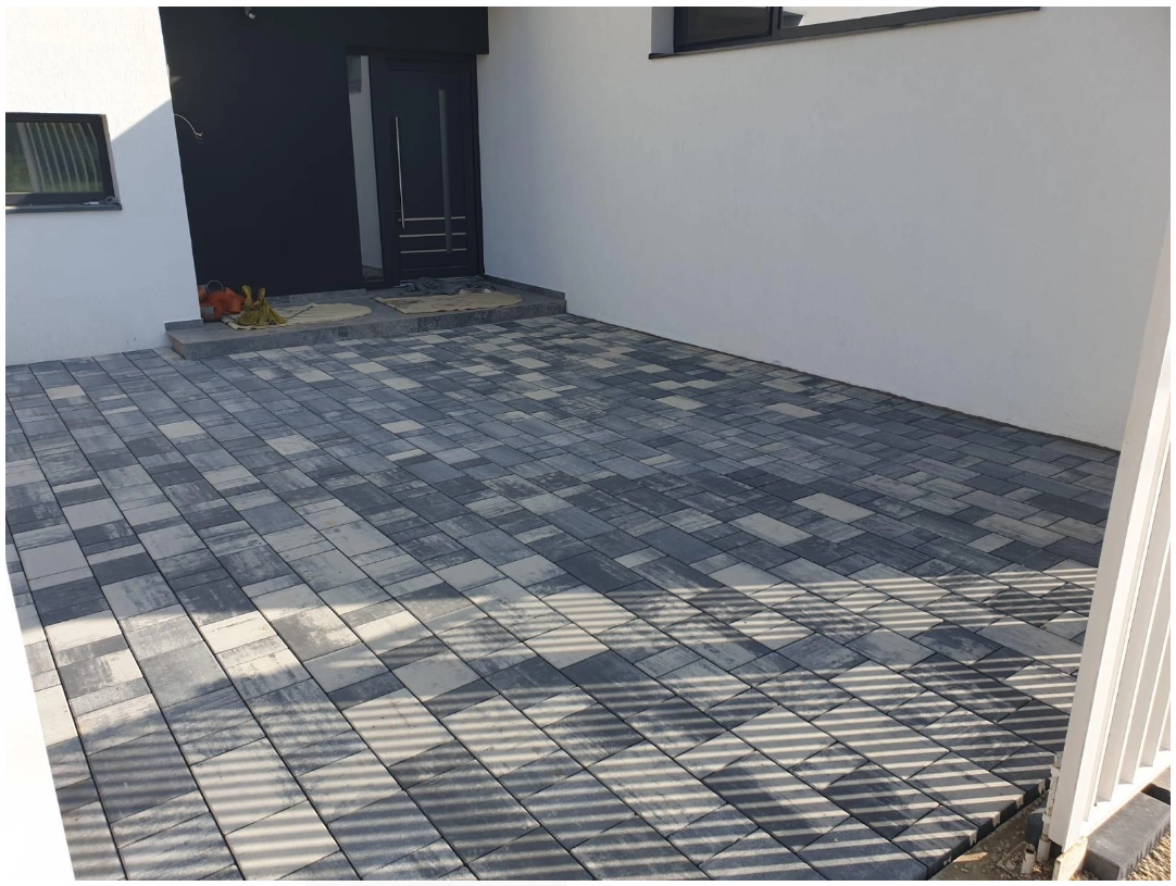 Брусчатка Rettango 200*200*60 мм Базальтовый серый