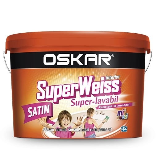 Vopsea Superweiss Satin 15L + Sw Satin 2.5 vopsea  