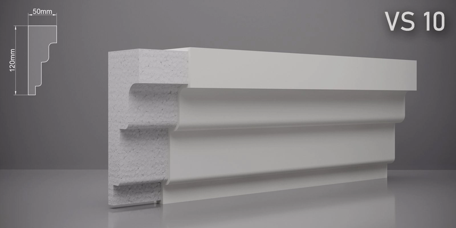 Декоративный пояс VS10 120x50мм