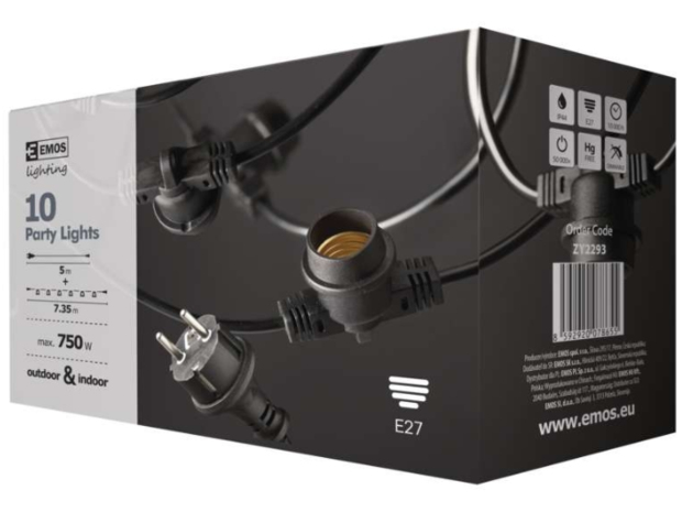 Ghirlandă Party Bulb Start Emos 10XE27 230V IP44 5+7 35 m DCPZ01 93615 