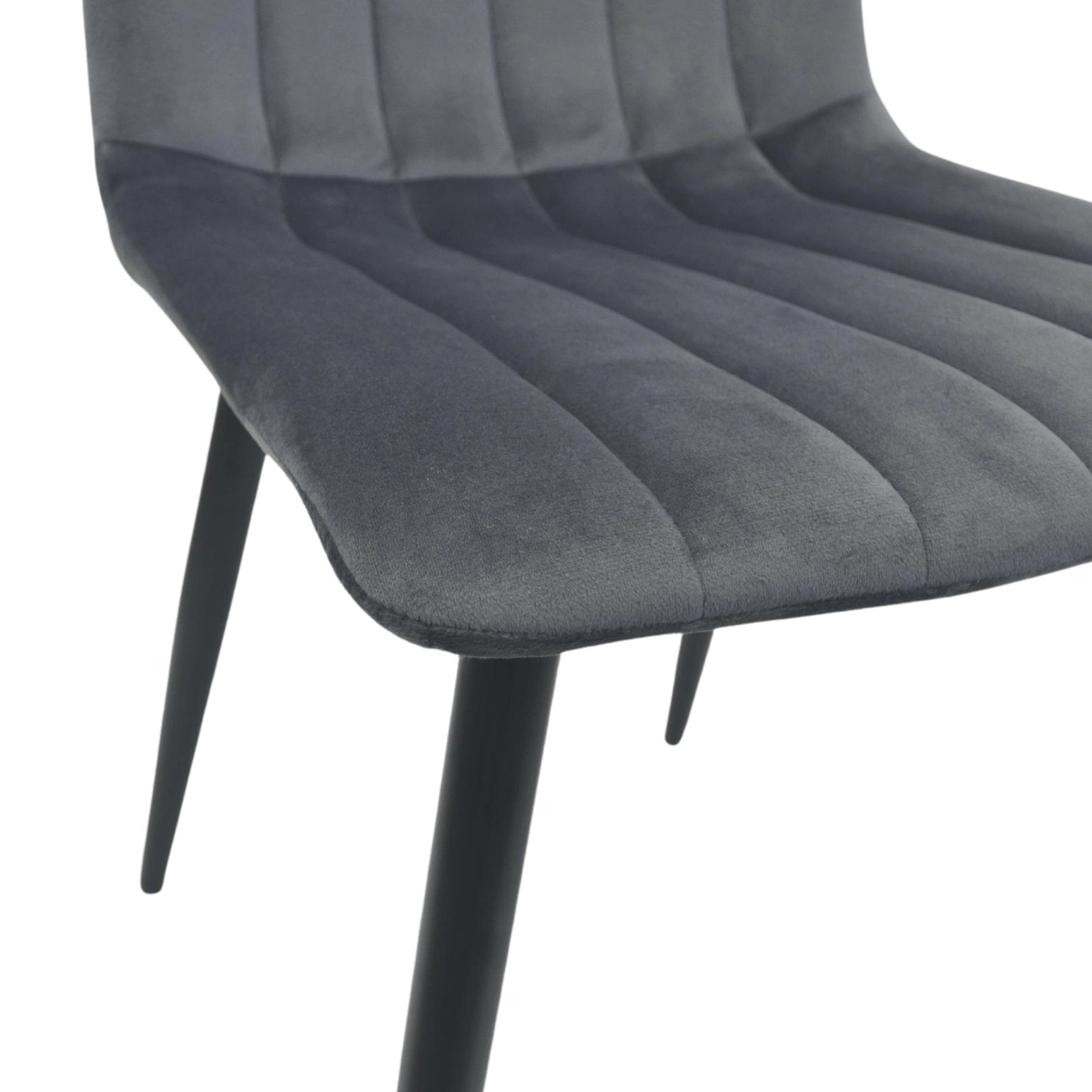 Стул DC-90P N 21 Catifea Dark Grey+Black