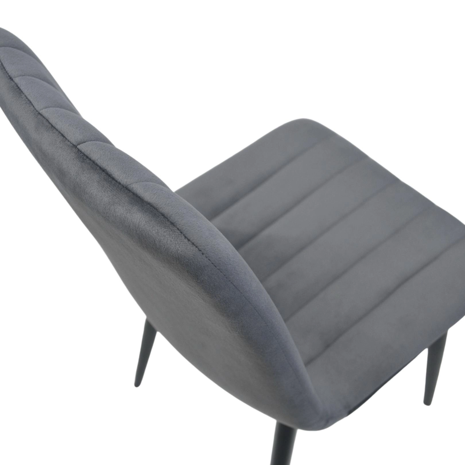 Стул DC-90P N 21 Catifea Dark Grey+Black