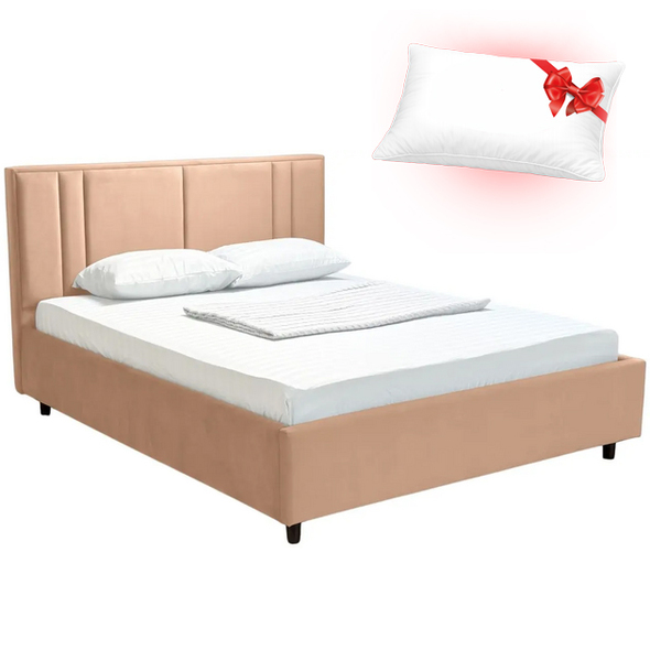 Pat dormitor Bianca London 03 Beige 160x200 + pernă cadou