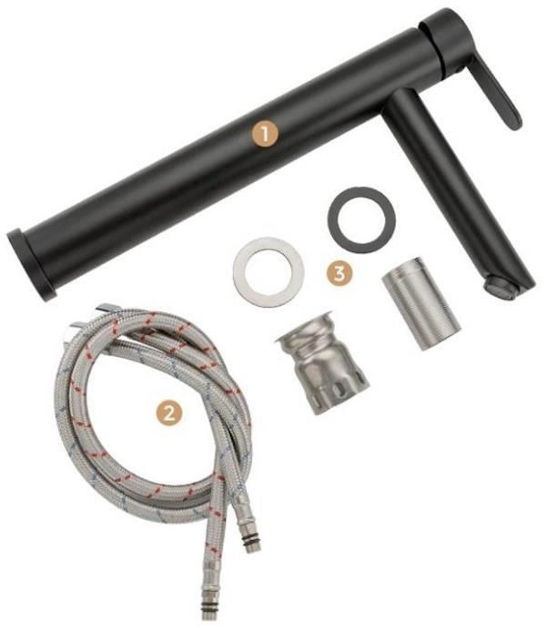 Смеситель Frap F 10801-62 чёрный 3066