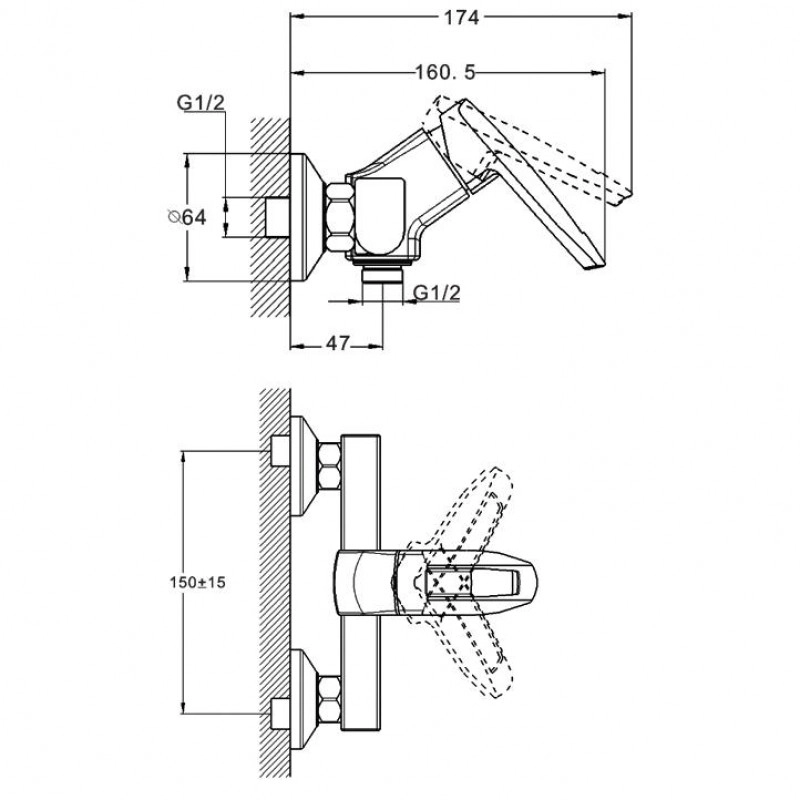 Baterie pentru duș Zegor NOF 5