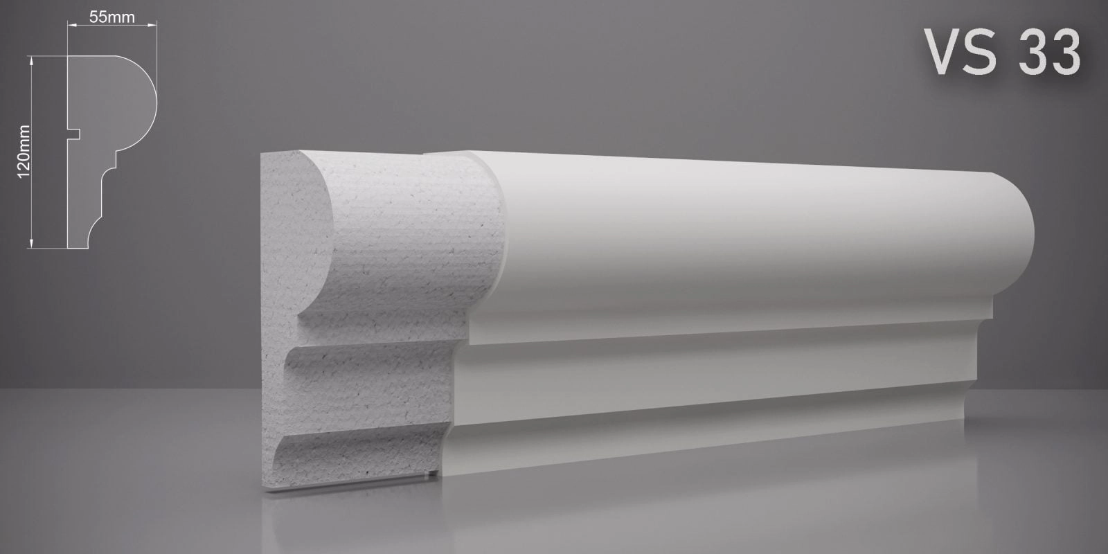 Декоративный пояс VS33 120x55мм