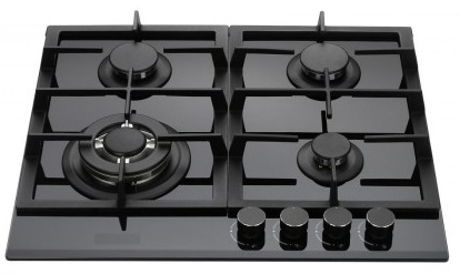 Aragaz incorporabil Tornado TR4033 black glass