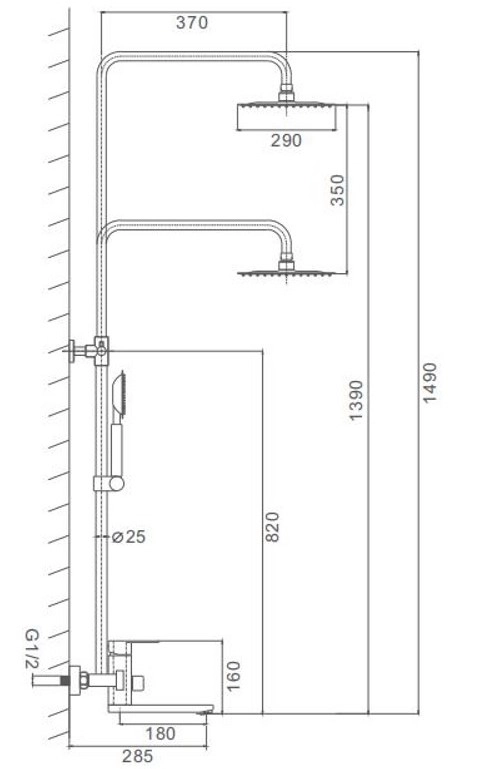 Душевая стойка Frap F 24805 0373 