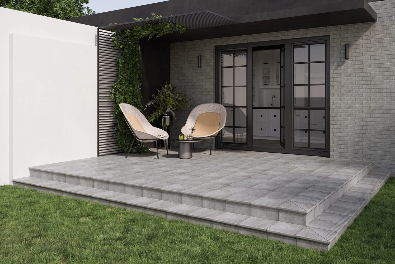 Клинкер Paradyz Mattone Sabbia 30x30 grafit klink