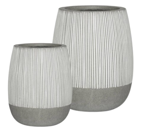 Ghiveci din fibrociment Perry S white stripe 