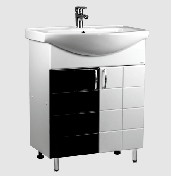 Dulap pentru lavoar Domino Basic 60 white/black 11560 