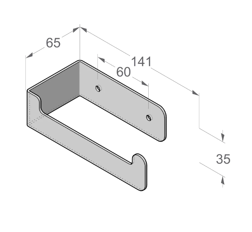 Держатель для туалетной бумаги Daske Zen PH-0904BR чёрный правый