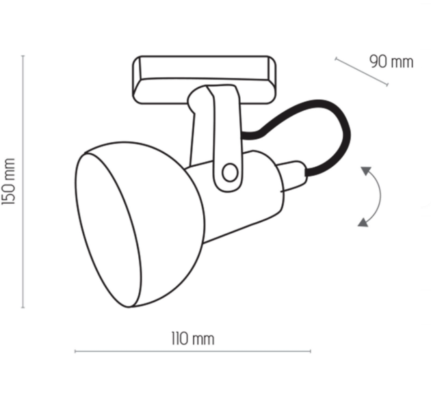 Corp de iluminat cu șină TK Lighting Tracer White TL 005 1 GU10 4042