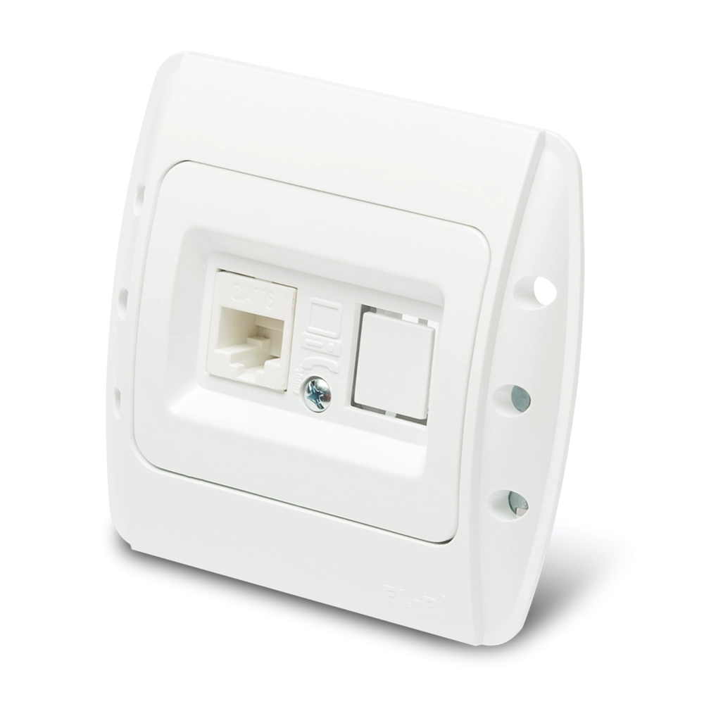 Priză UTP 1XRJ45 CAT6E alb ELBI