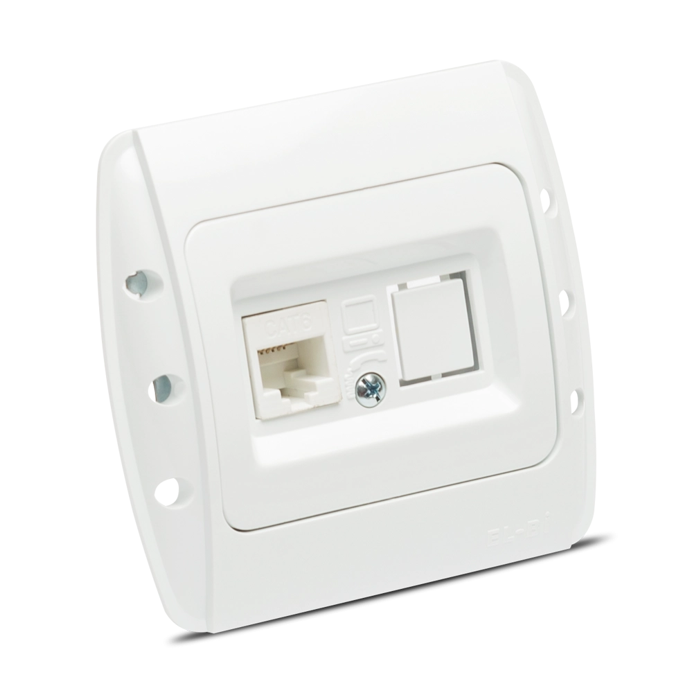 Priză UTP 1XRJ45 CAT6E alb ELBI