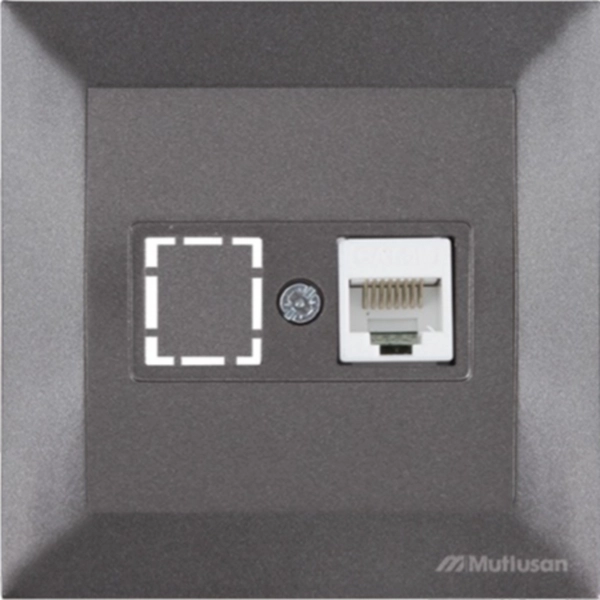 Priza p/telefon Mutlusan Candela black 7177