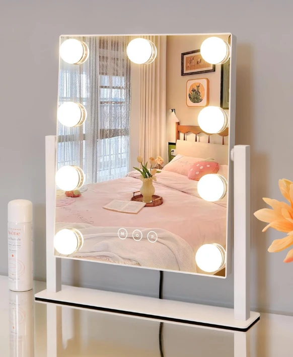 Oglindă de masă LED 25х37cm 9x1W alb