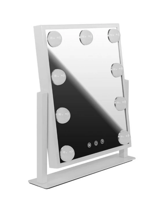Oglindă de masă LED 25х37cm 9x1W alb
