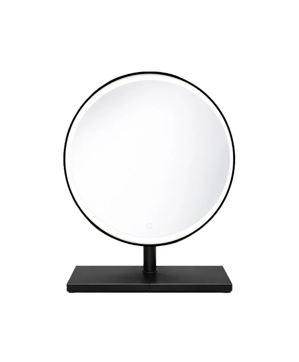 Oglindă de masă LED D60cm touch neagră 