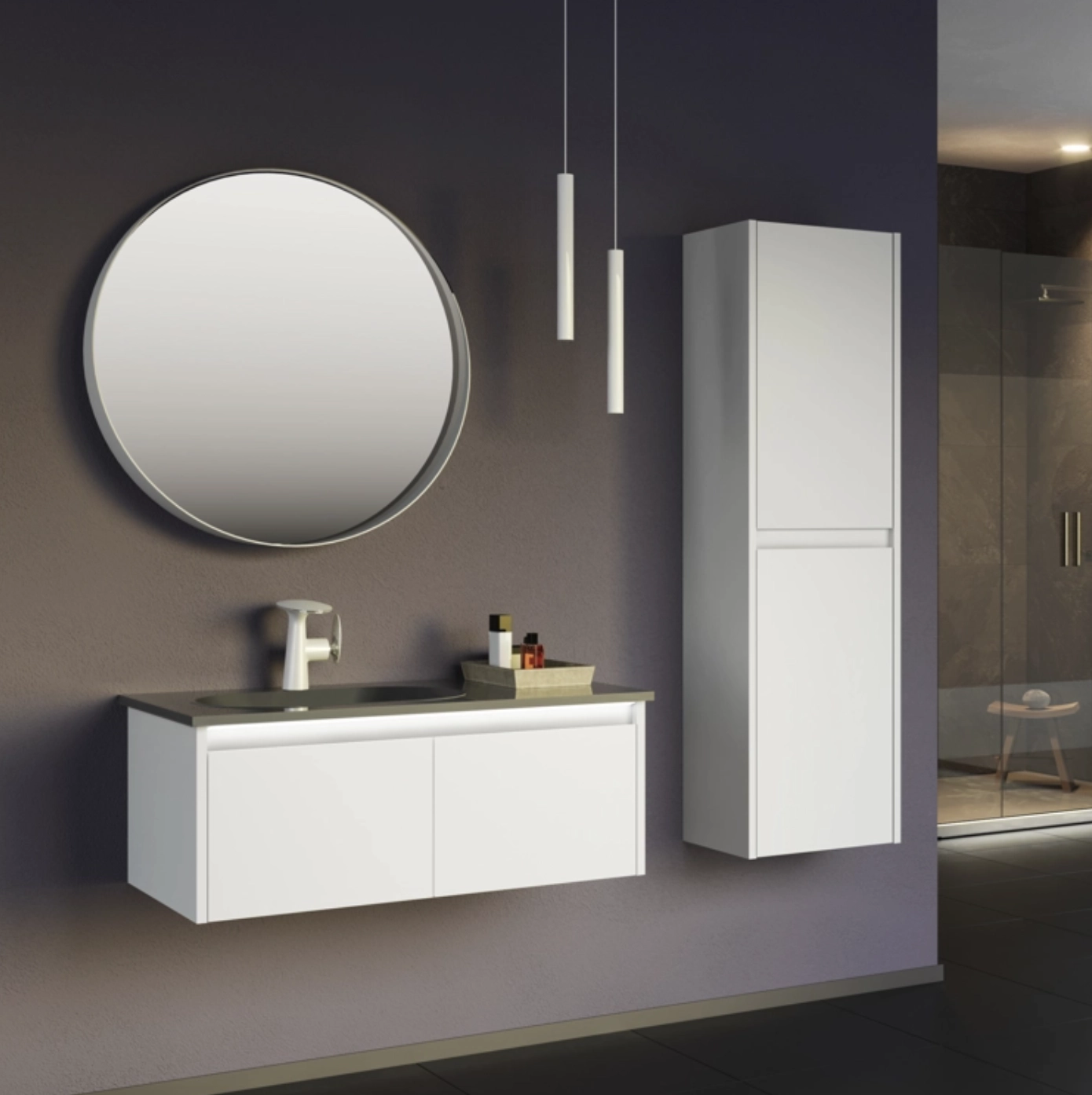 Шкаф подвесной под умывальник Orka Lisbon 110 White Matt 4019 